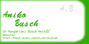 aniko busch business card